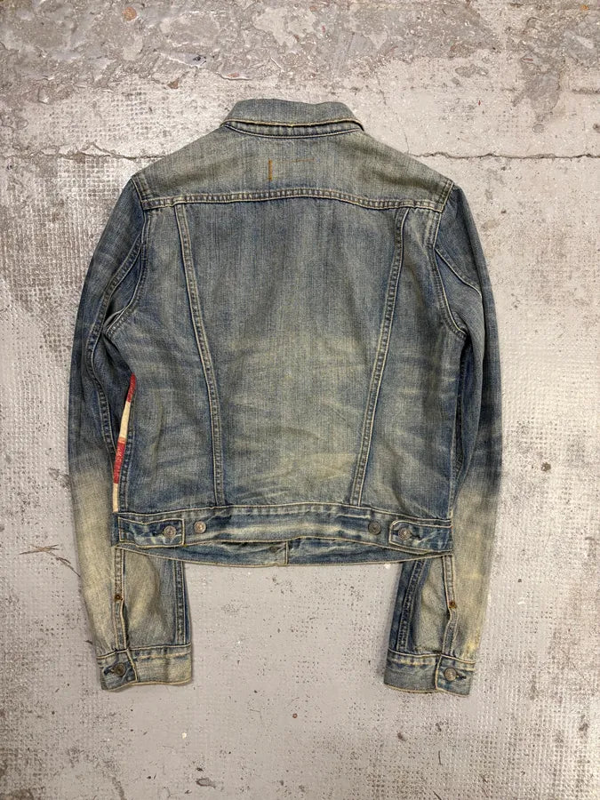 2010s Ralph Lauren Blue & Red Denim American Flag Denim Jacket FhoPqCd 4