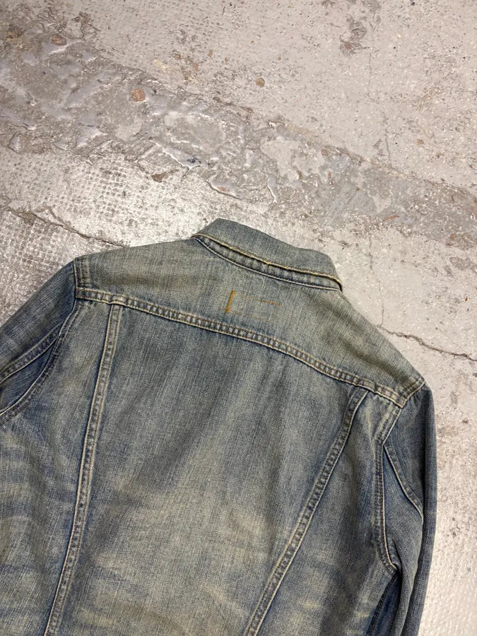 2010s Ralph Lauren Blue & Red Denim American Flag Denim Jacket FhoPqCd 5