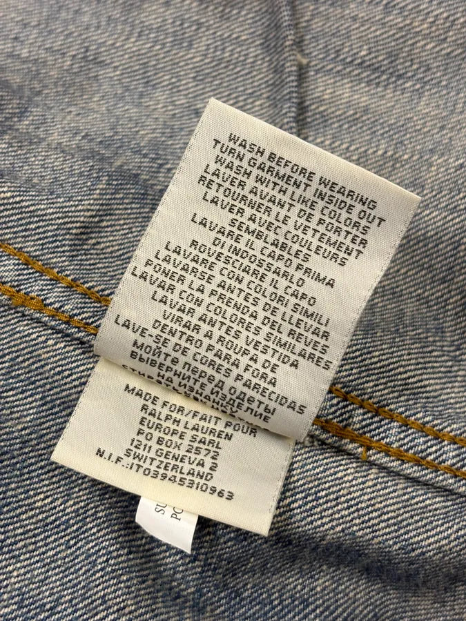 2010s Ralph Lauren Blue & Red Denim American Flag Denim Jacket FhoPqCd 10
