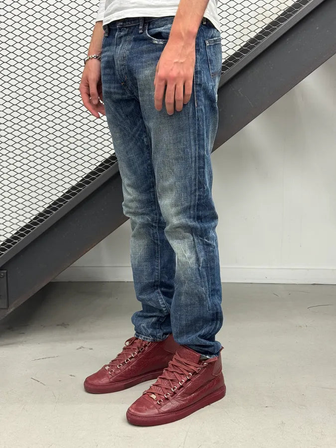 2010s Ralph Lauren Blue Denim Vintage Washed Slim Jeans PqSSEHR 3
