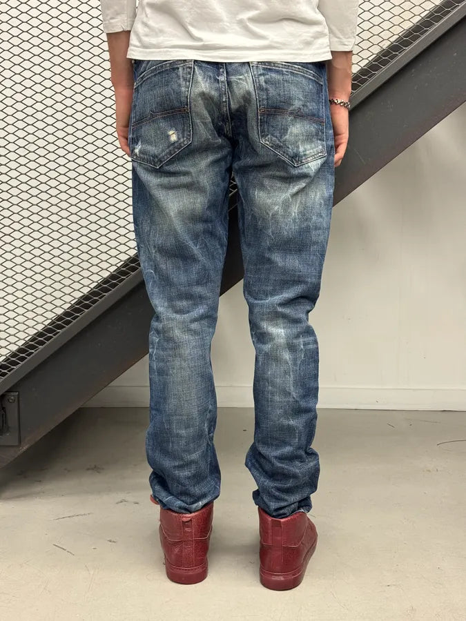 2010s Ralph Lauren Blue Denim Vintage Washed Slim Jeans PqSSEHR 1