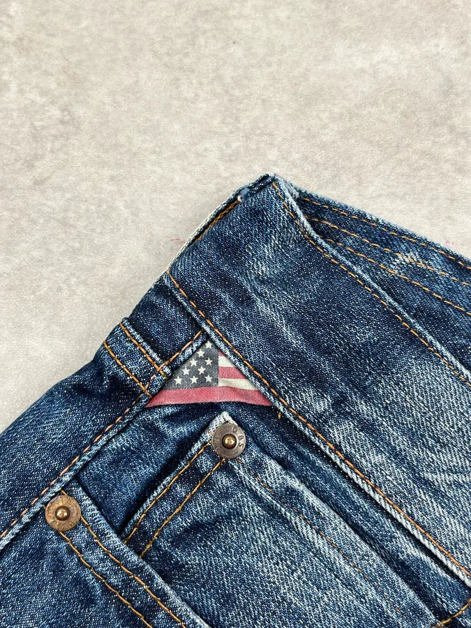 2010s Ralph Lauren Blue Denim Vintage Washed Slim Jeans PqSSEHR 7