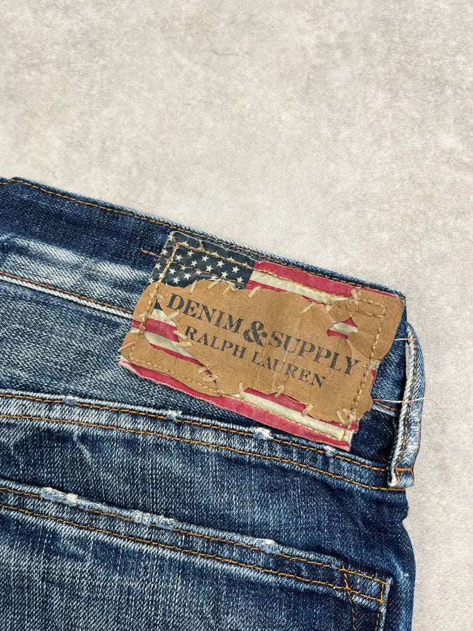 2010s Ralph Lauren Blue Denim Vintage Washed Slim Jeans PqSSEHR 8
