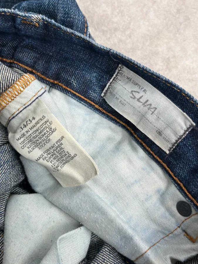 2010s Ralph Lauren Blue Denim Vintage Washed Slim Jeans PqSSEHR 12