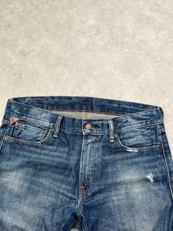 2010s Ralph Lauren Blue Denim Vintage Washed Slim Jeans PqSSEHR 5