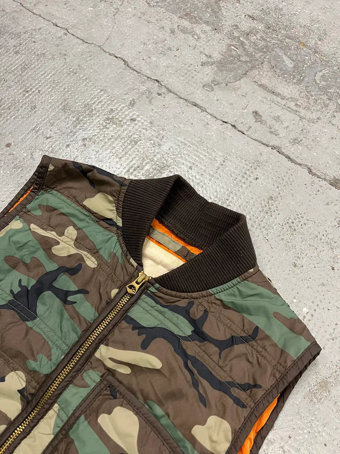 Ralph Lauren Denim & Supply Destroyed USA Flag Camo Vest Jacket NrYCAWR 3