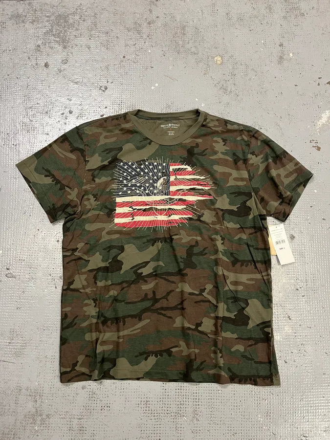 Ralph Lauren Denim & Supply Destroyed USA Flag Eagle Camo T-Shirt fJNROMP 0