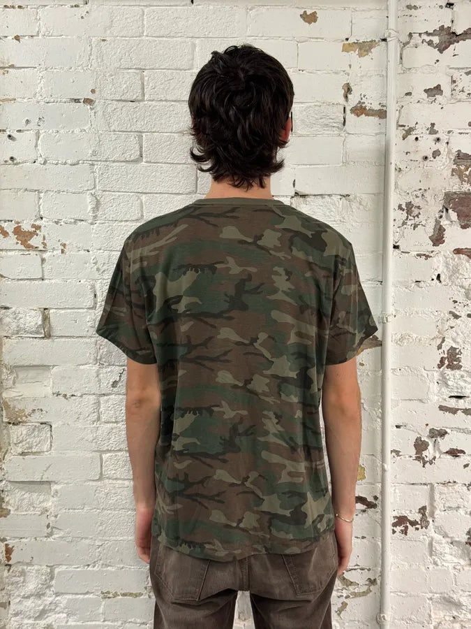 Ralph Lauren Denim & Supply Destroyed USA Flag Eagle Camo T-Shirt fJNROMP 2