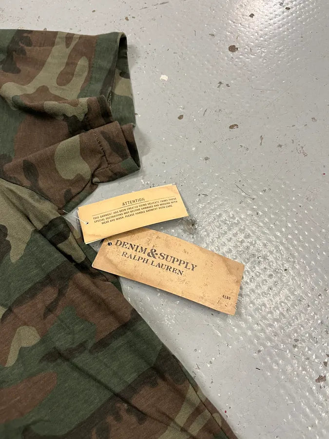 Ralph Lauren Denim & Supply Destroyed USA Flag Eagle Camo T-Shirt fJNROMP 5