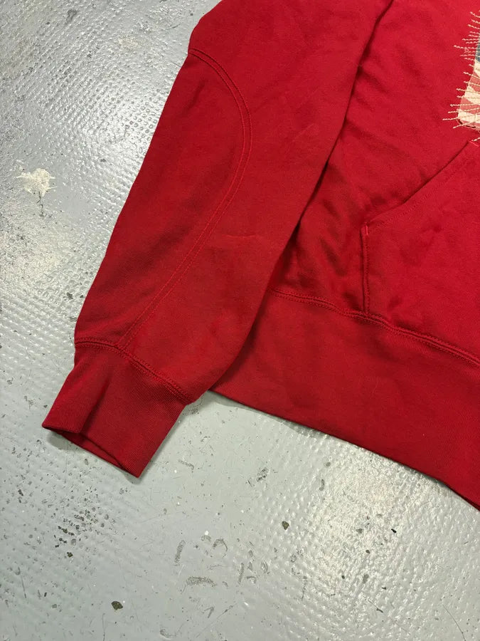 Ralph Lauren Denim & Supply Destroyed USA Flag Red Hoodie MDZzwXY 6