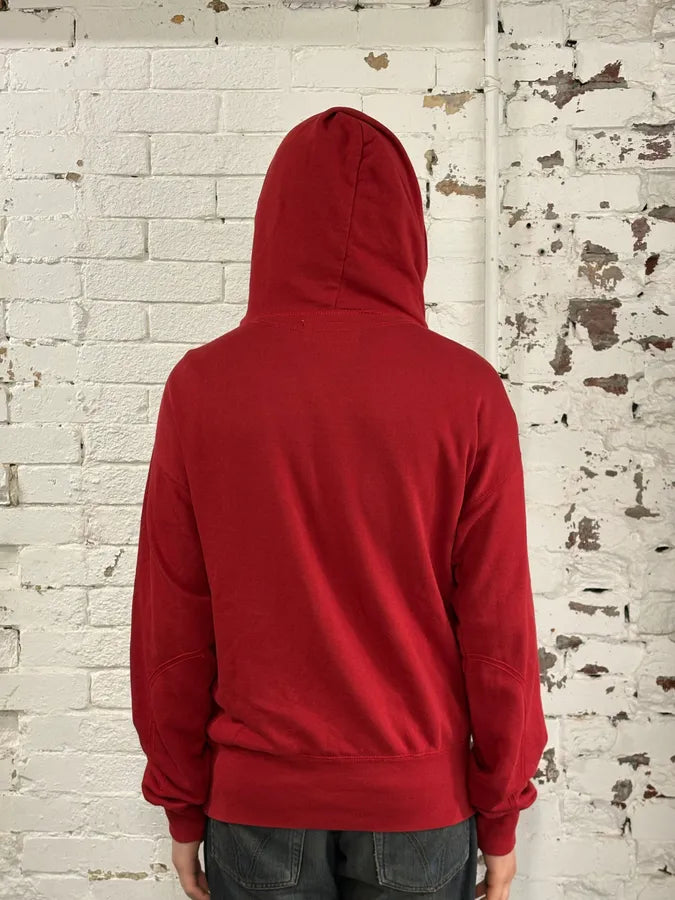 Ralph Lauren Denim & Supply Destroyed USA Flag Red Hoodie MDZzwXY 2
