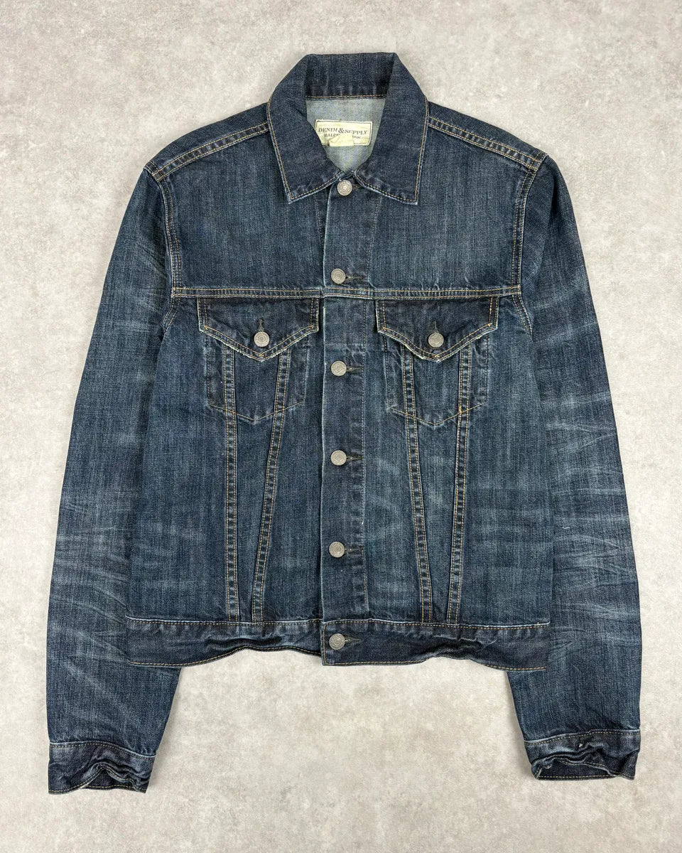 Ralph Lauren Denim & Supply Faded Blue Denim Trucker Jacket rdAvdvz 0