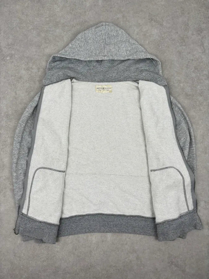 Ralph Lauren Denim & Supply Grey American Flag Zip-up Hoodie YEQWGqF 6