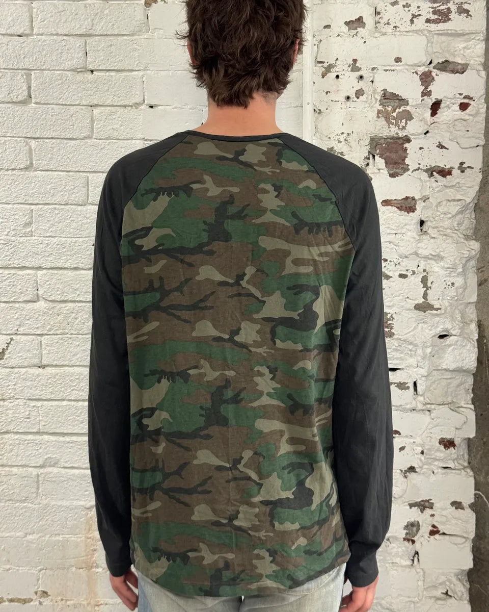 Ralph Lauren Denim & Supply Khaki Camo Indian Skull Graphic Longsleeve uHhlQFG 2