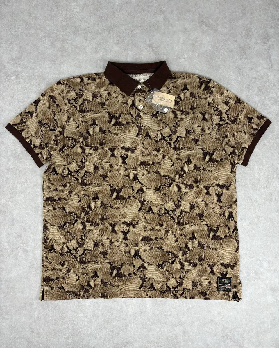 2010s Ralph Lauren Denim & Supply Khaki Snake Effect Polo itnKTpv 0