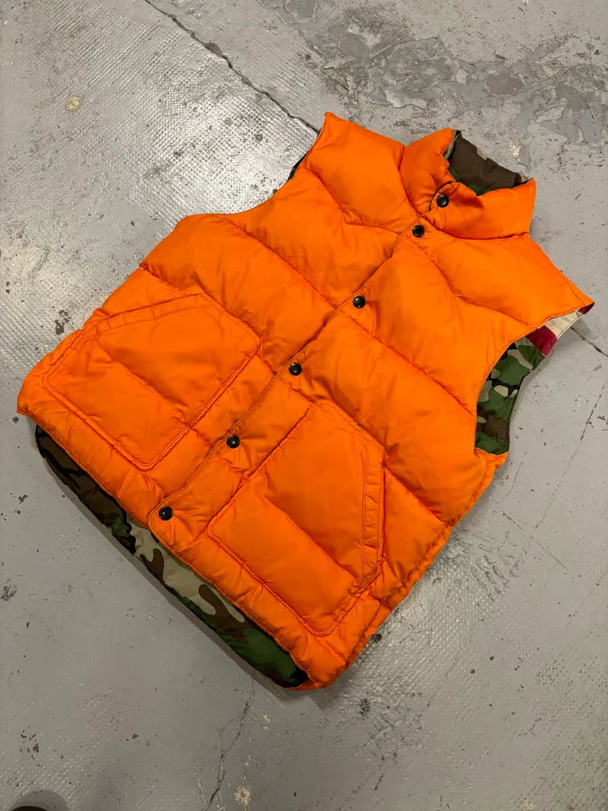 2010s Ralph Lauren Denim & Supply Orange Camo Reversible Puffer Vest OBZMsSZ 7