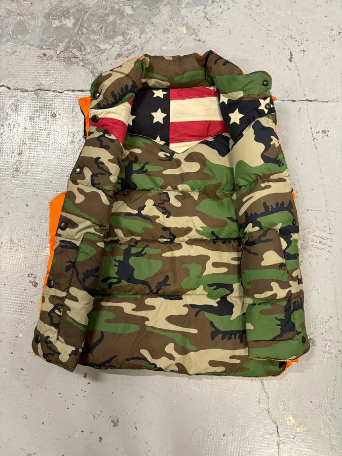 2010s Ralph Lauren Denim & Supply Orange Camo Reversible Puffer Vest OBZMsSZ 10