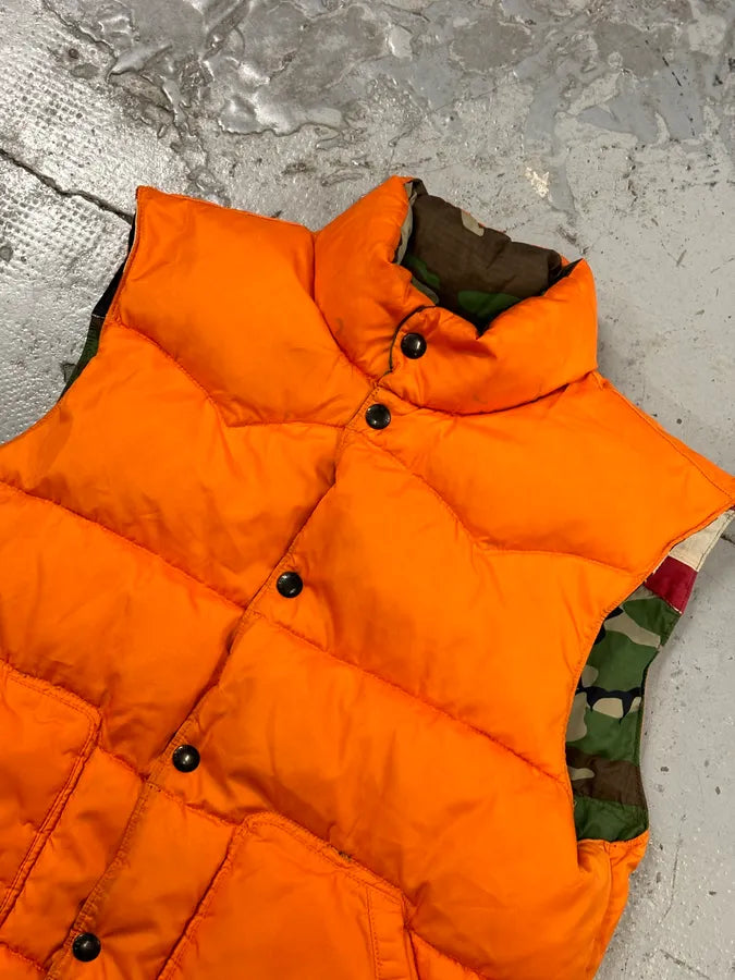 2010s Ralph Lauren Denim & Supply Orange Camo Reversible Puffer Vest OBZMsSZ 9