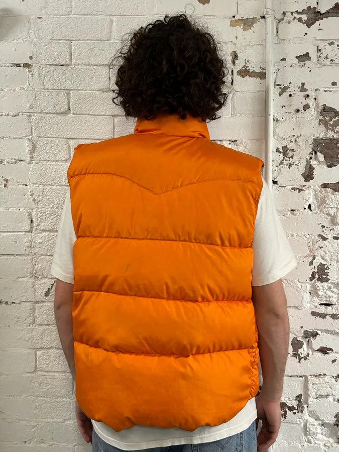 2010s Ralph Lauren Denim & Supply Orange Camo Reversible Puffer Vest OBZMsSZ 4