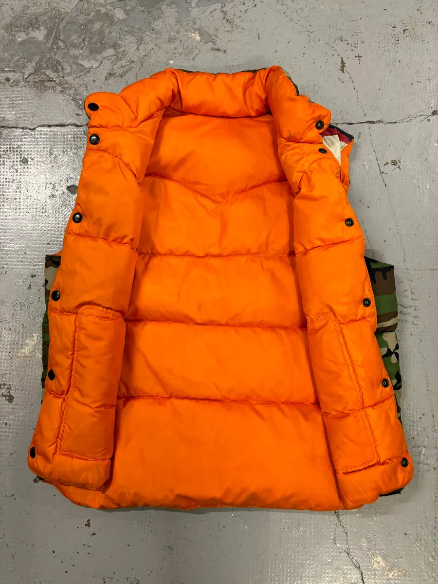 2010s Ralph Lauren Denim & Supply Orange Camo Reversible Puffer Vest OBZMsSZ 11