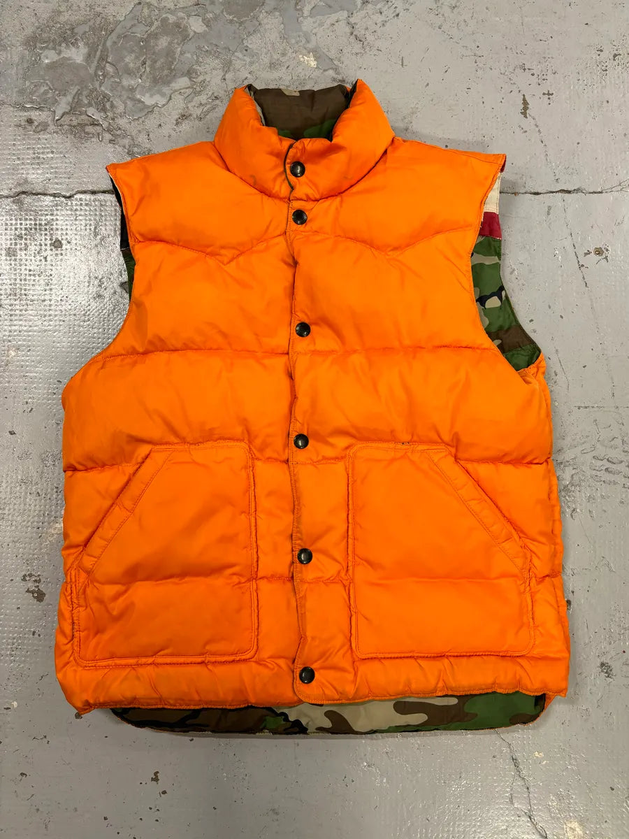 2010s Ralph Lauren Denim & Supply Orange Camo Reversible Puffer Vest OBZMsSZ 5