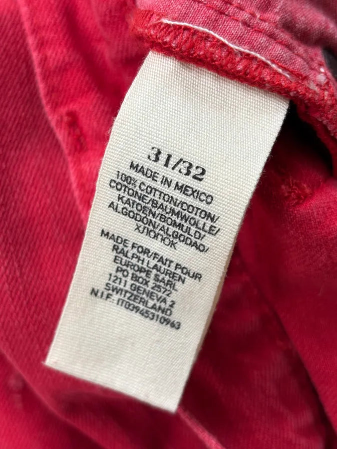 2010s Ralph Lauren Red Denim Distressed Jeans gTgauAQ 12