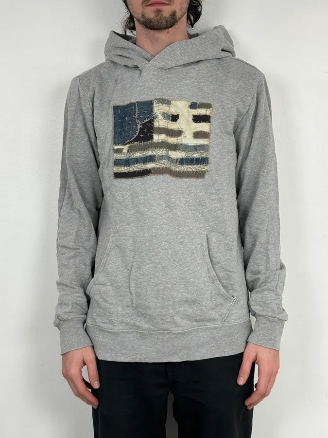Ralph Lauren Denim & Supply USA Flag Grey Hoodie GxPnMYR 1