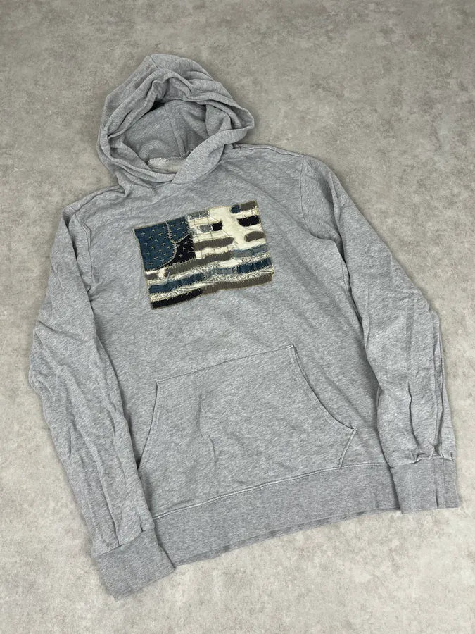 Ralph Lauren Denim & Supply USA Flag Grey Hoodie GxPnMYR 4