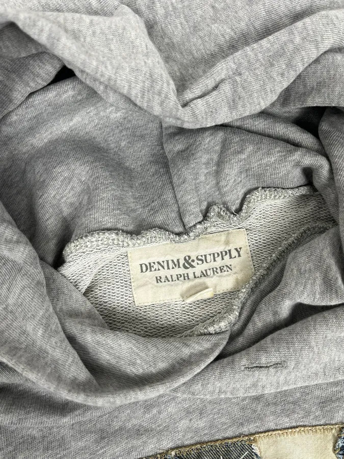 Ralph Lauren Denim & Supply USA Flag Grey Hoodie GxPnMYR 8