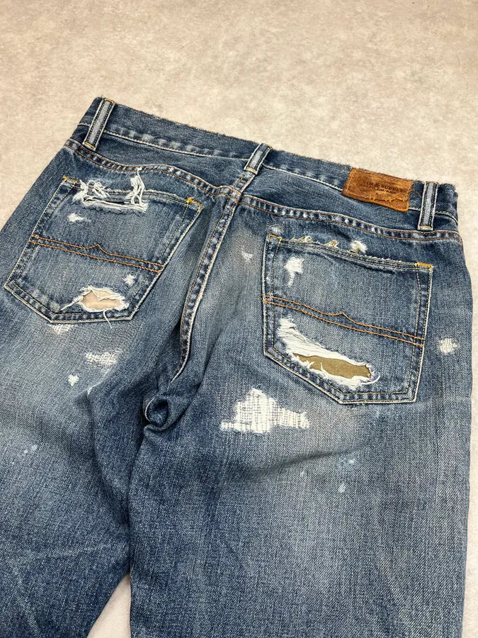 2010s Ralph Lauren Camo Denim Distressed Jeans kTKLcgG 6