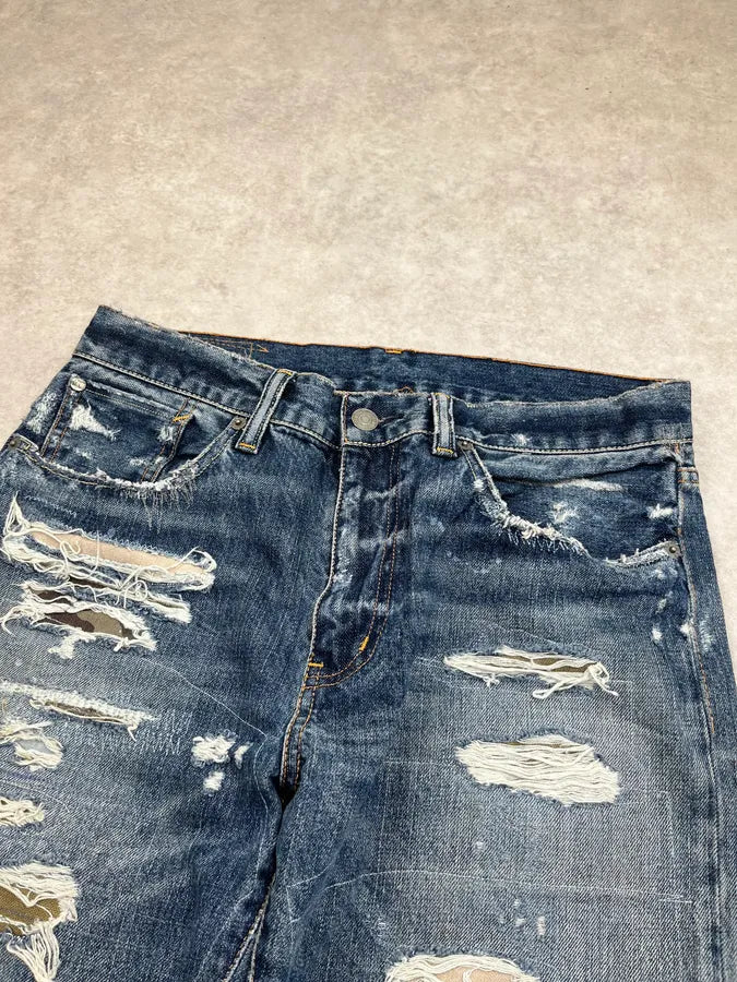 2010s Ralph Lauren Camo Denim Distressed Jeans kTKLcgG 5