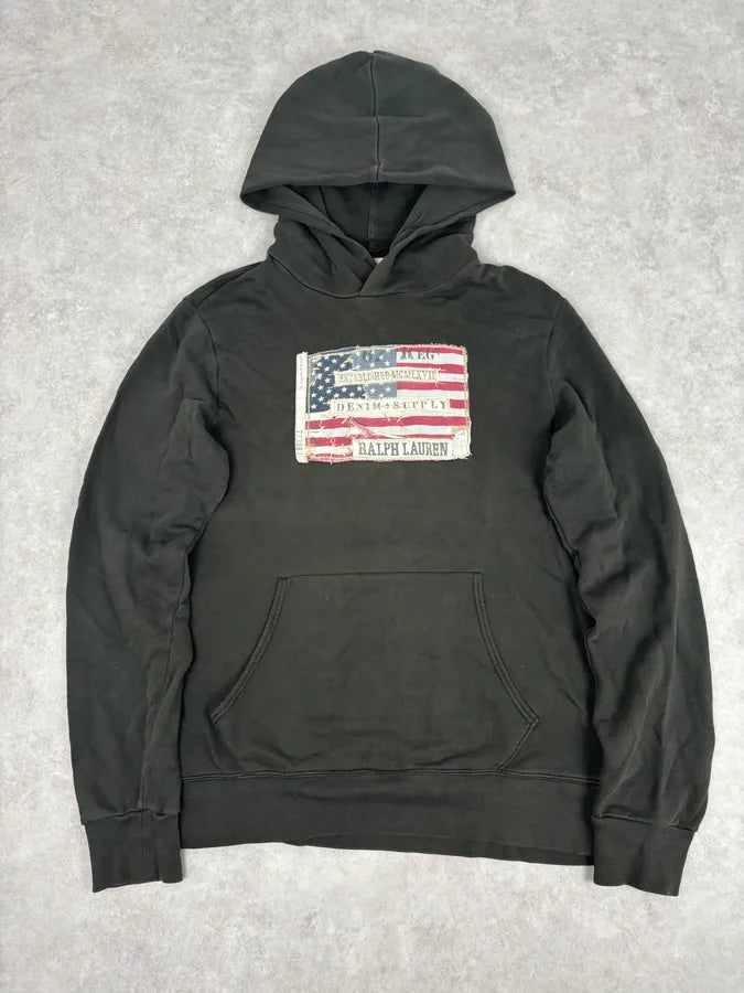 2010s Ralph Lauren Distressed Army USA Flag Hoodie  UDwqSiU 2