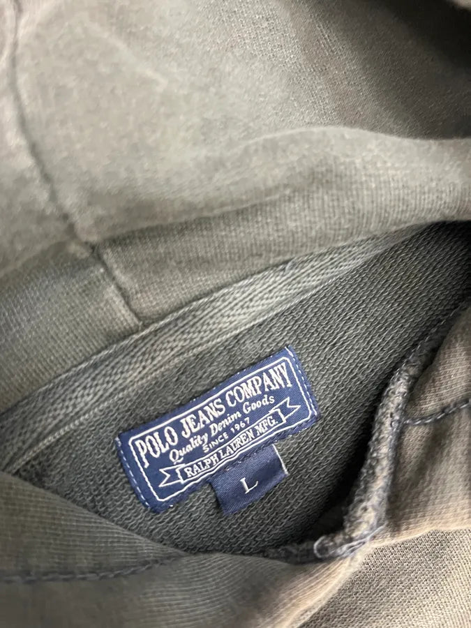 2010s Ralph Lauren Faded Khaki USA Faded Flag Hoodie avLghap 9
