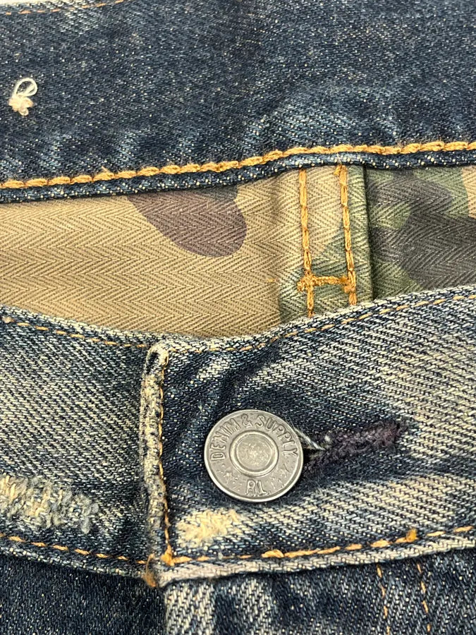 Ralph Lauren Hybrid Distressed Camo Faded Denim Jeans LPiigfK 12