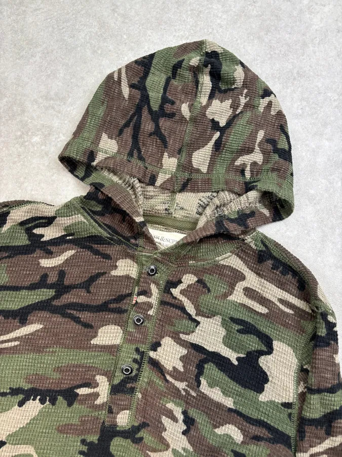 Ralph Lauren Khaki Camo Henley Hoodie SKvAPmt 3