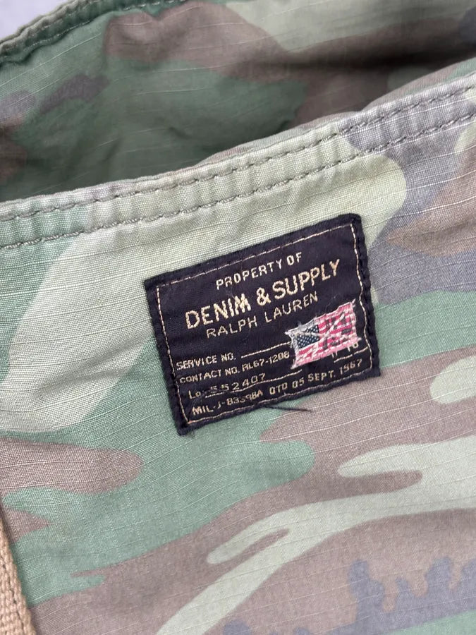 Ralph Lauren Khaki Camouflage Canvas Tote Bag XcMTjCN 11