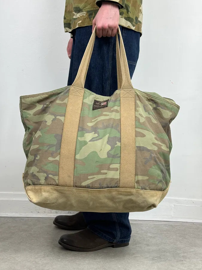 Ralph Lauren Khaki Camouflage Canvas Tote Bag XcMTjCN 0