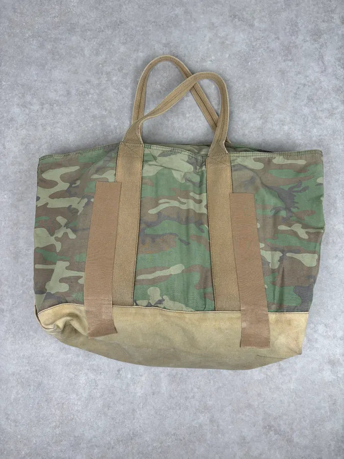 Ralph Lauren Khaki Camouflage Canvas Tote Bag XcMTjCN 5