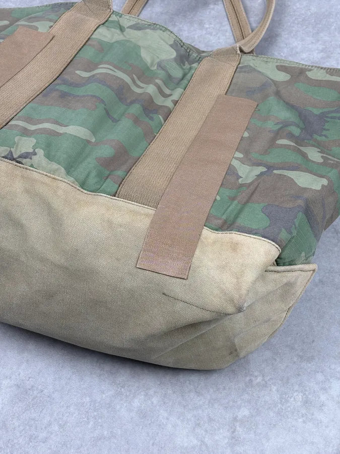 Ralph Lauren Khaki Camouflage Canvas Tote Bag XcMTjCN 6