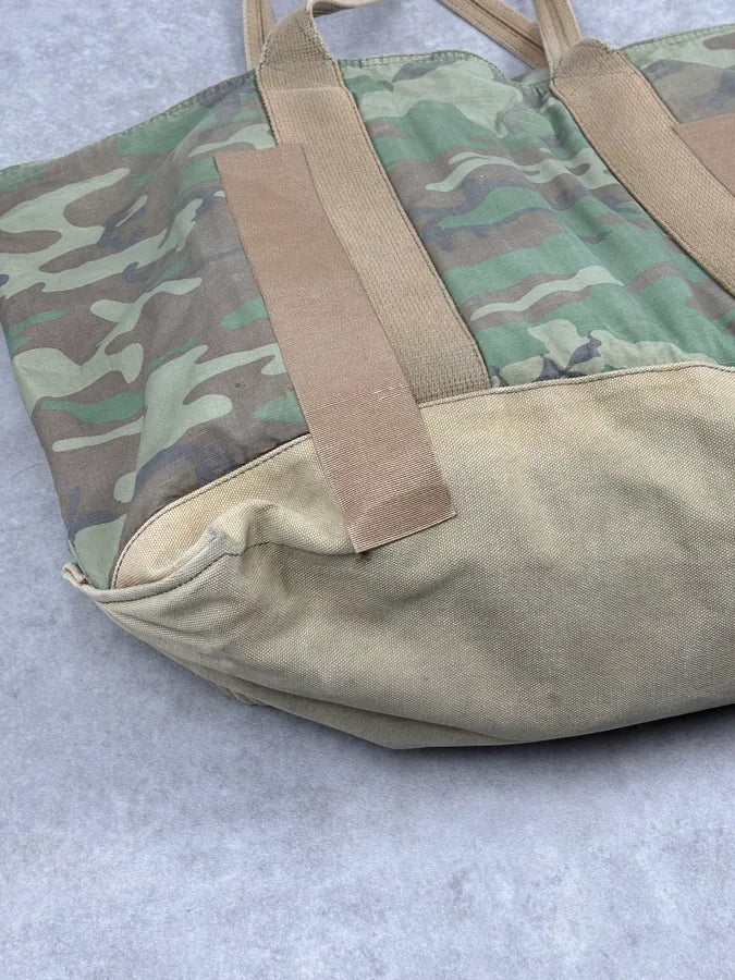 Ralph Lauren Khaki Camouflage Canvas Tote Bag XcMTjCN 7