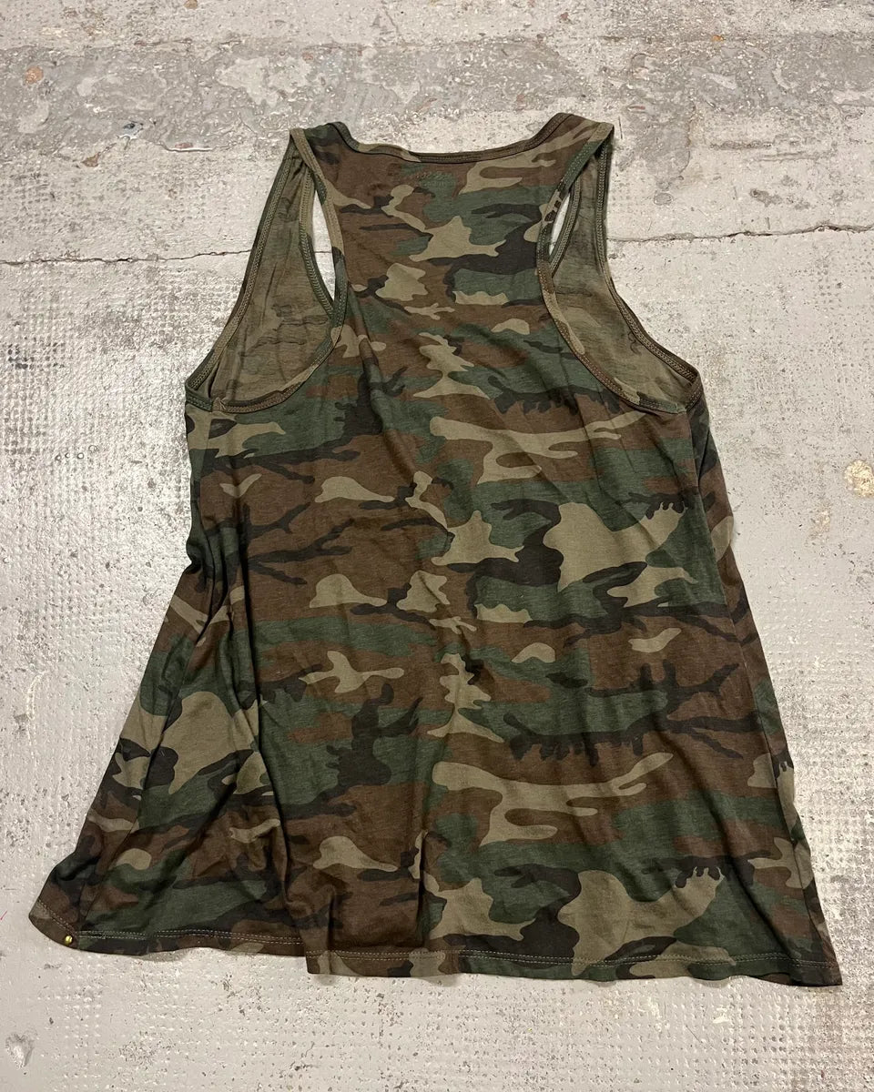 Ralph Lauren Khaki Camouflage Native American Graphic Racerback Tank Top ShIJNDO 7