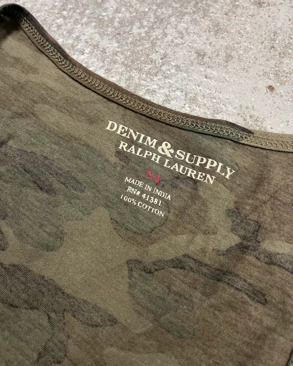 Ralph Lauren Khaki Camouflage Native American Graphic Racerback Tank Top ShIJNDO 8