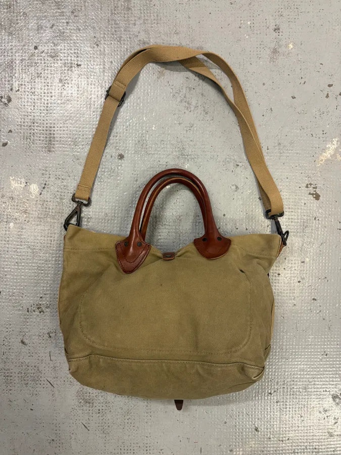 Ralph Lauren Khaki Canvas American Flag Tote Bag PfjynWE 4