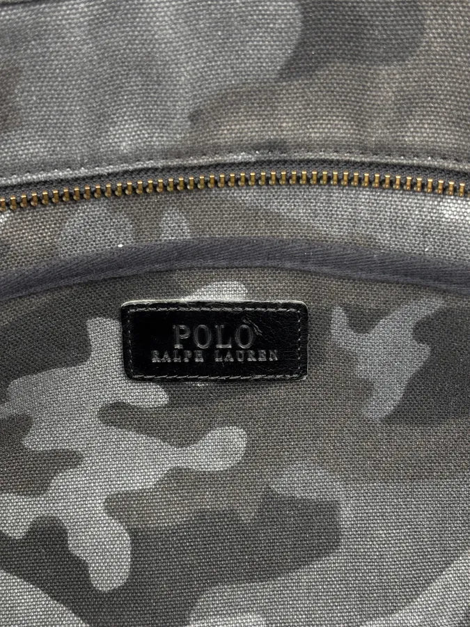 Ralph Lauren Dark Grey Canvas Camouflage Polo Tote Bag oPkrgVp 14