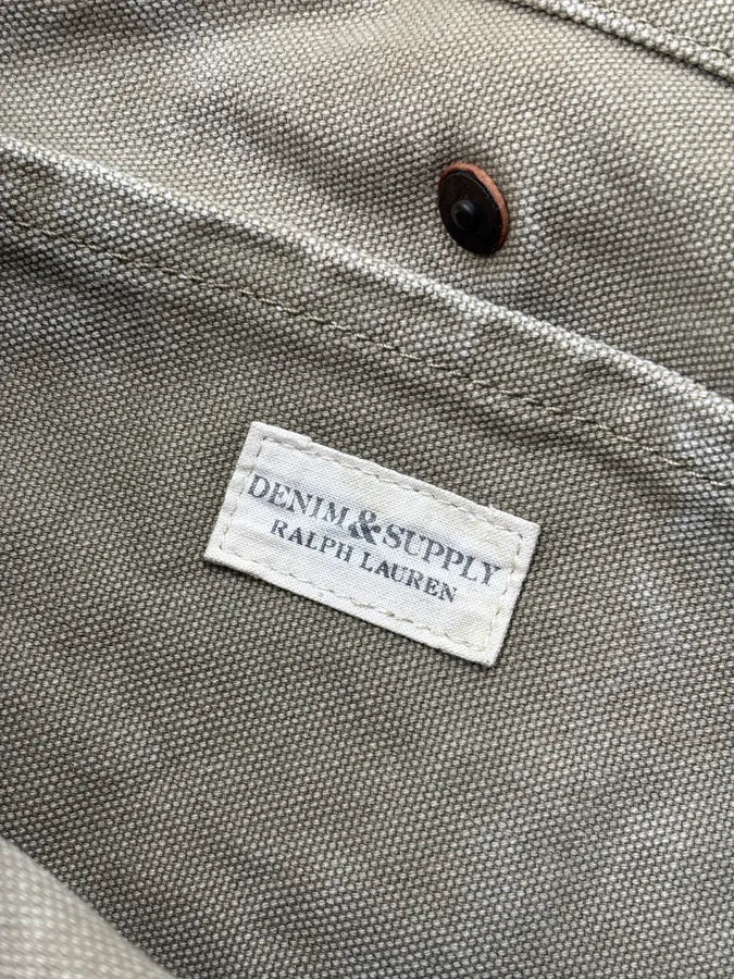 2010s Ralph Lauren Khaki American Flag Tote Bag ThmYdDH 13