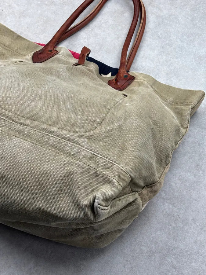 2010s Ralph Lauren Khaki American Flag Tote Bag ThmYdDH 8
