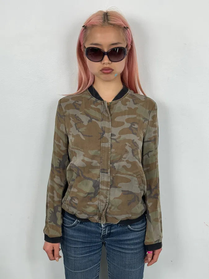 2010s Ralph Lauren Khaki Military Green Camo Light Jacket HFnpTPf 0