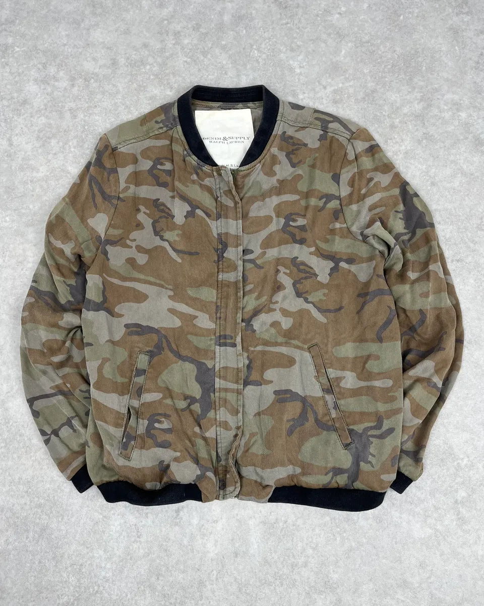 2010s Ralph Lauren Khaki Military Green Camo Light Jacket HFnpTPf 2