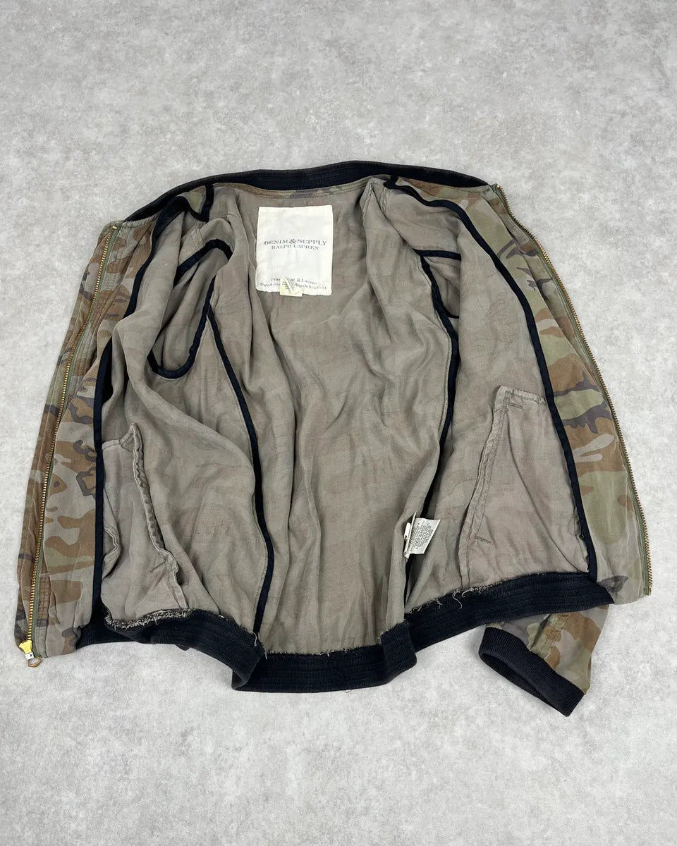 2010s Ralph Lauren Khaki Military Green Camo Light Jacket HFnpTPf 9