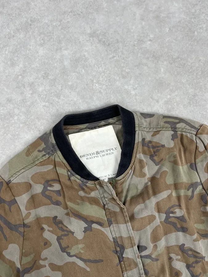 2010s Ralph Lauren Khaki Military Green Camo Light Jacket HFnpTPf 4